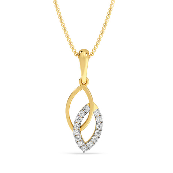 Double Loop Diamond Charm Pendant