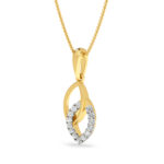 Double Loop Diamond Charm Pendant