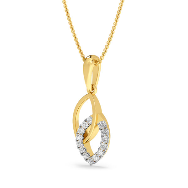 Double Loop Diamond Charm Pendant