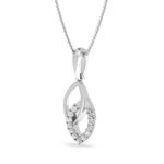 Double Loop Diamond Charm Pendant