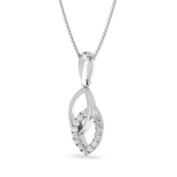Double Loop Diamond Charm Pendant