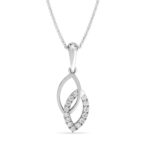 Double Loop Diamond Charm Pendant