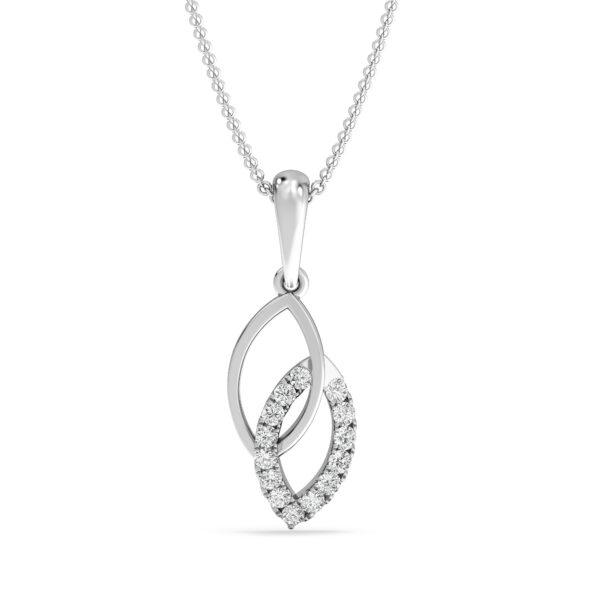 Double Loop Diamond Charm Pendant
