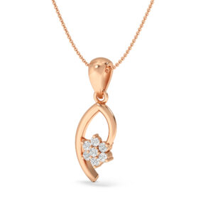 Floral Diamond Gold Pendant For Pendant