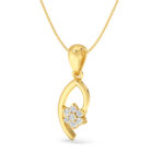 Floral Diamond Gold Pendant For Pendant