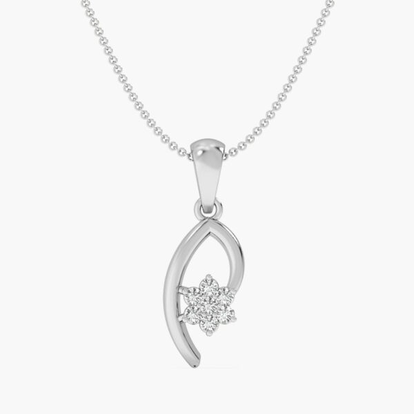 Floral Diamond Gold Pendant For Pendant