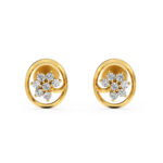 Petal Shine Rose Gold Earrings Diamond Studs