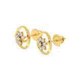 Petal Shine Rose Gold Earrings Diamond Studs