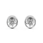 Petal Shine Rose Gold Earrings Diamond Studs