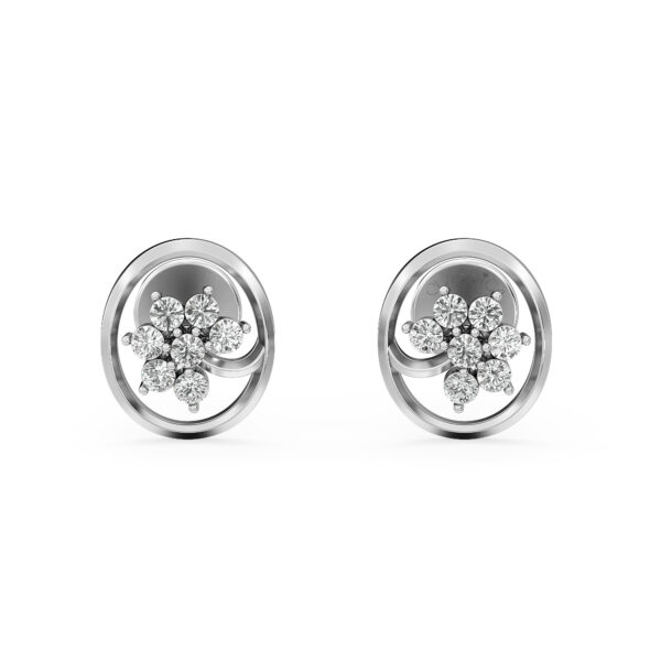 Petal Shine Rose Gold Earrings Diamond Studs