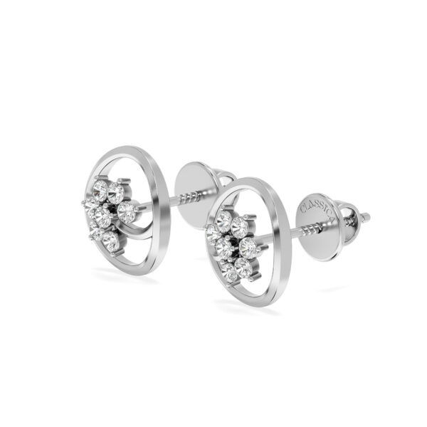 Petal Shine Rose Gold Earrings Diamond Studs