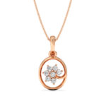 Petals Of Brilliance Captured In a Circle With Diamond
