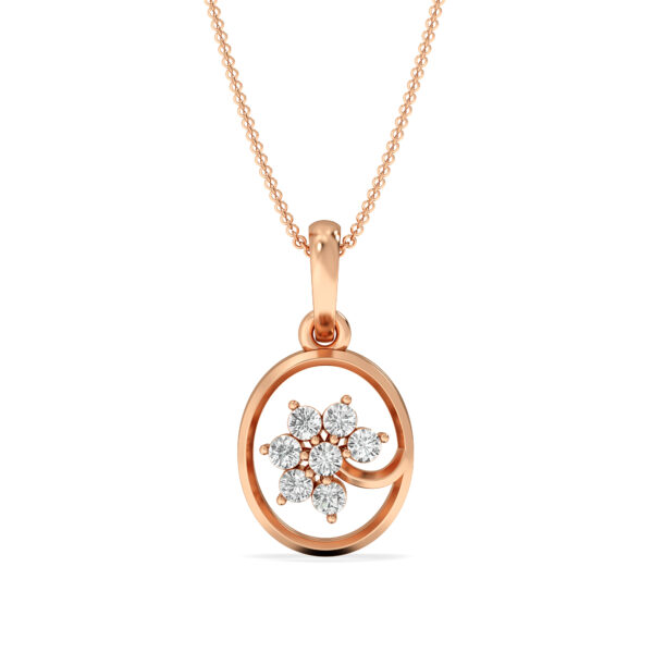 Petals Of Brilliance Captured In a Circle With Diamond