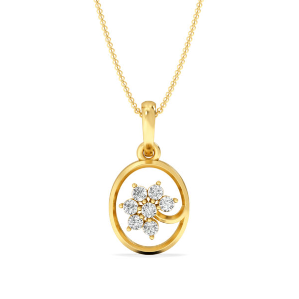 Petals Of Brilliance Captured In a Circle With Diamond