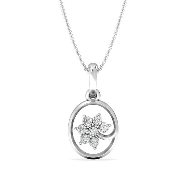 Petals Of Brilliance Captured In a Circle With Diamond