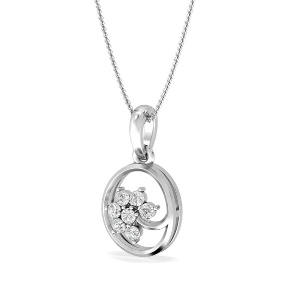 Petals Of Brilliance Captured In a Circle With Diamond