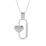 ForeverLinked-Heart And Sparkle Pendant In Warm Gold Diamond