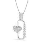 ForeverLinked-Heart And Sparkle Pendant In Warm Gold Diamond