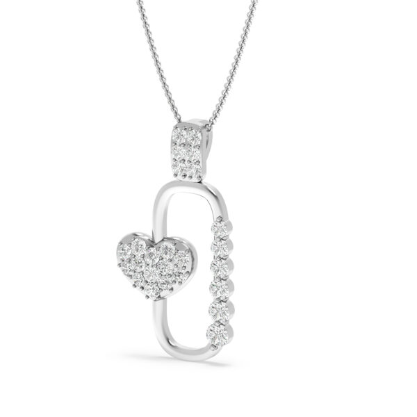 ForeverLinked-Heart And Sparkle Pendant In Warm Gold Diamond