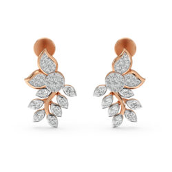 Leaf-Inspired Diamond Earrings