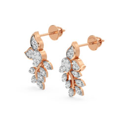 Leaf-Inspired Diamond Earrings