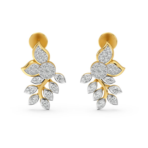 Leaf-Inspired Diamond Earrings