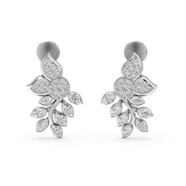 Leaf-Inspired Diamond Earrings