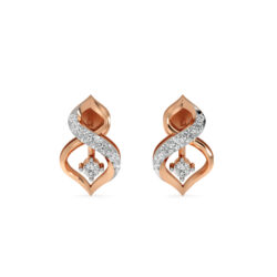 Infinity Style Diamond Stud Earrings