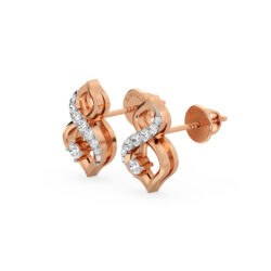 Infinity Style Diamond Stud Earrings