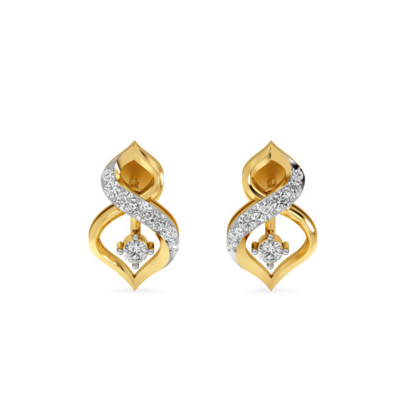 Infinity Style Diamond Stud Earrings