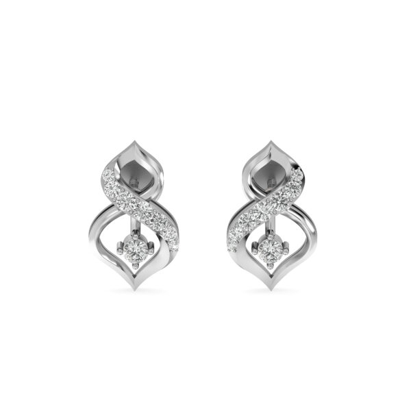 Infinity Style Diamond Stud Earrings