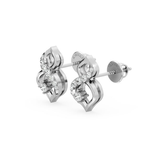 Infinity Style Diamond Stud Earrings