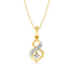 Stylish Infinity Heart Pendant In Gold Diamond
