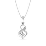 Stylish Infinity Heart Pendant In Gold Diamond