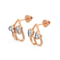 Romantic Heart-Shaped Diamond Earrings