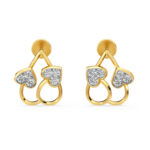Romantic Heart-Shaped Diamond Earrings