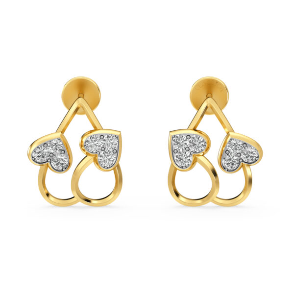Romantic Heart-Shaped Diamond Earrings