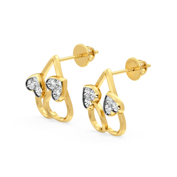 Romantic Heart-Shaped Diamond Earrings