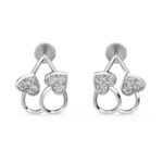 Romantic Heart-Shaped Diamond Earrings