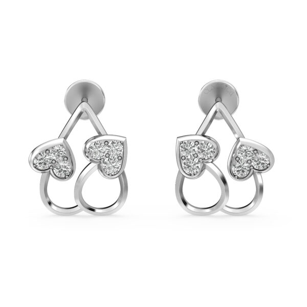 Romantic Heart-Shaped Diamond Earrings