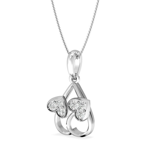 Luxury Twin Heart Pendant in Rose Gold