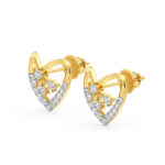 Heart Spark Rose Gold Diamond Earrings
