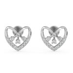 Heart Spark Rose Gold Diamond Earrings