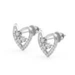 Heart Spark Rose Gold Diamond Earrings