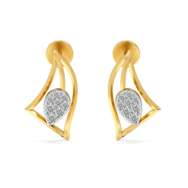Minimal Diamond Drop Studs Earrings