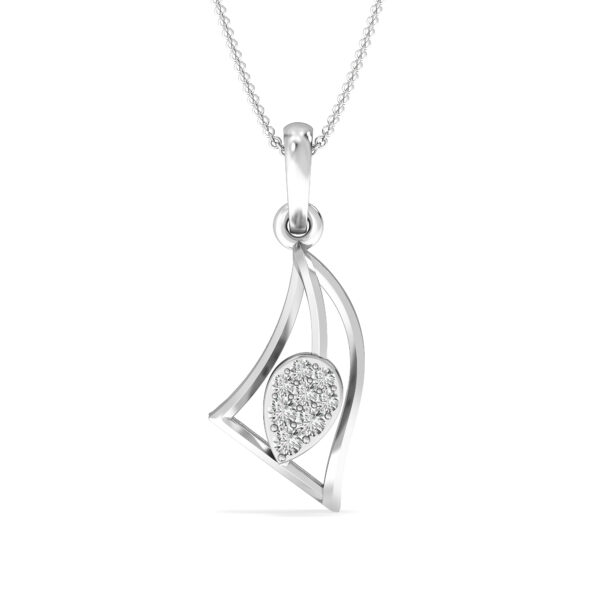 Diamond Touch Curve Diamond Pendant