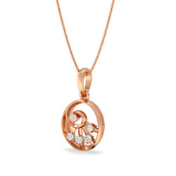 Pretty Gold Locket with Diamond Pendant