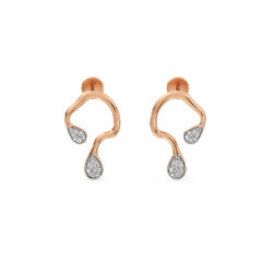 Soft Shine Gold Diamond Studs Earrings