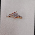 Floral Cluster Diamond Ring With Twisted Band