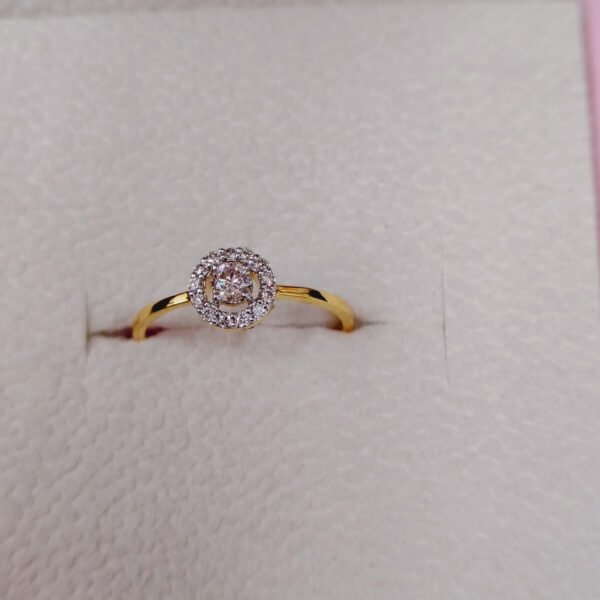 Eye-Catching Central Diamond Wrapped In Pure Elegance